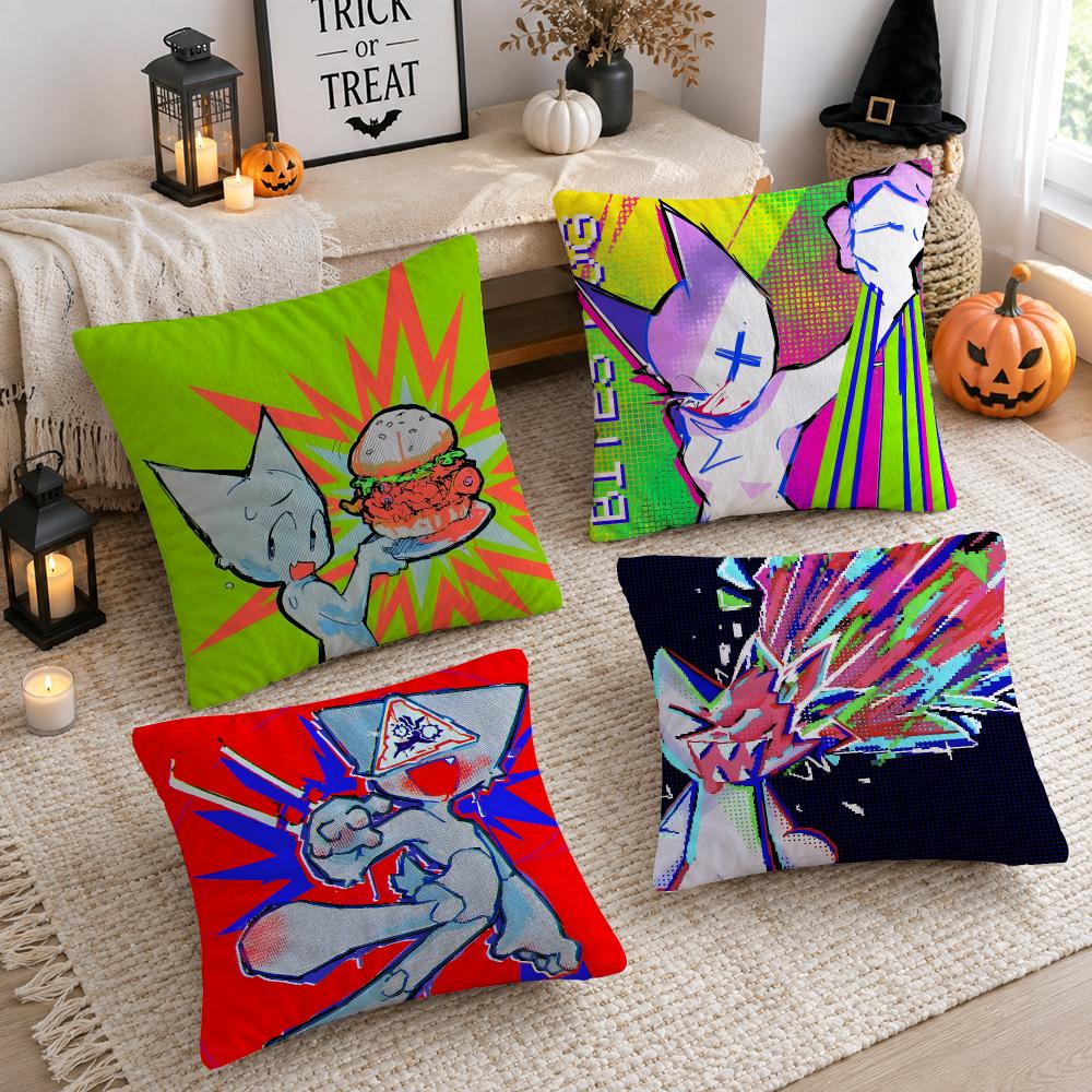 Music Band Ffemtanyl Cushion Cover Plush Decorative Pillow Case With Hidden Zipper Cutecore Room Decor For Home