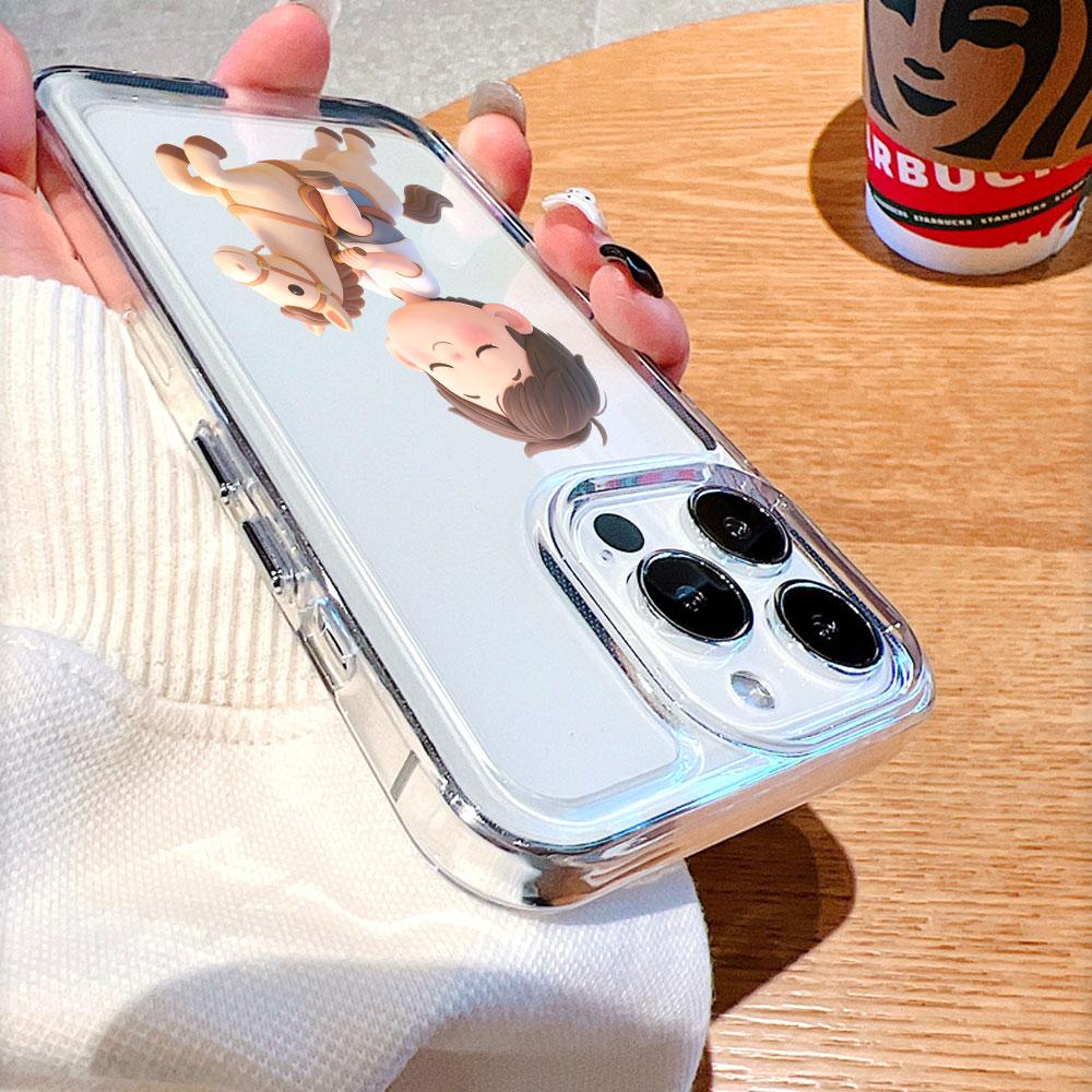 Фигурка Мальчик на Лошади Прозрачный мягкий TPU Чехол для Телефона для Xiaomi Redmi Note 15 14 13 12 11 10 9 Pro Plus 4G 5G Мягкий Чехол
