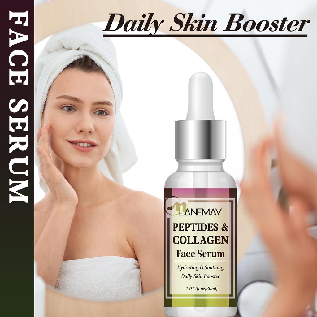 Сыворотка для лица с пептидами и коллагеном — увлажняет и разглаживает кожу, укрепляет кожный барьер, улучшает текстуру кожи