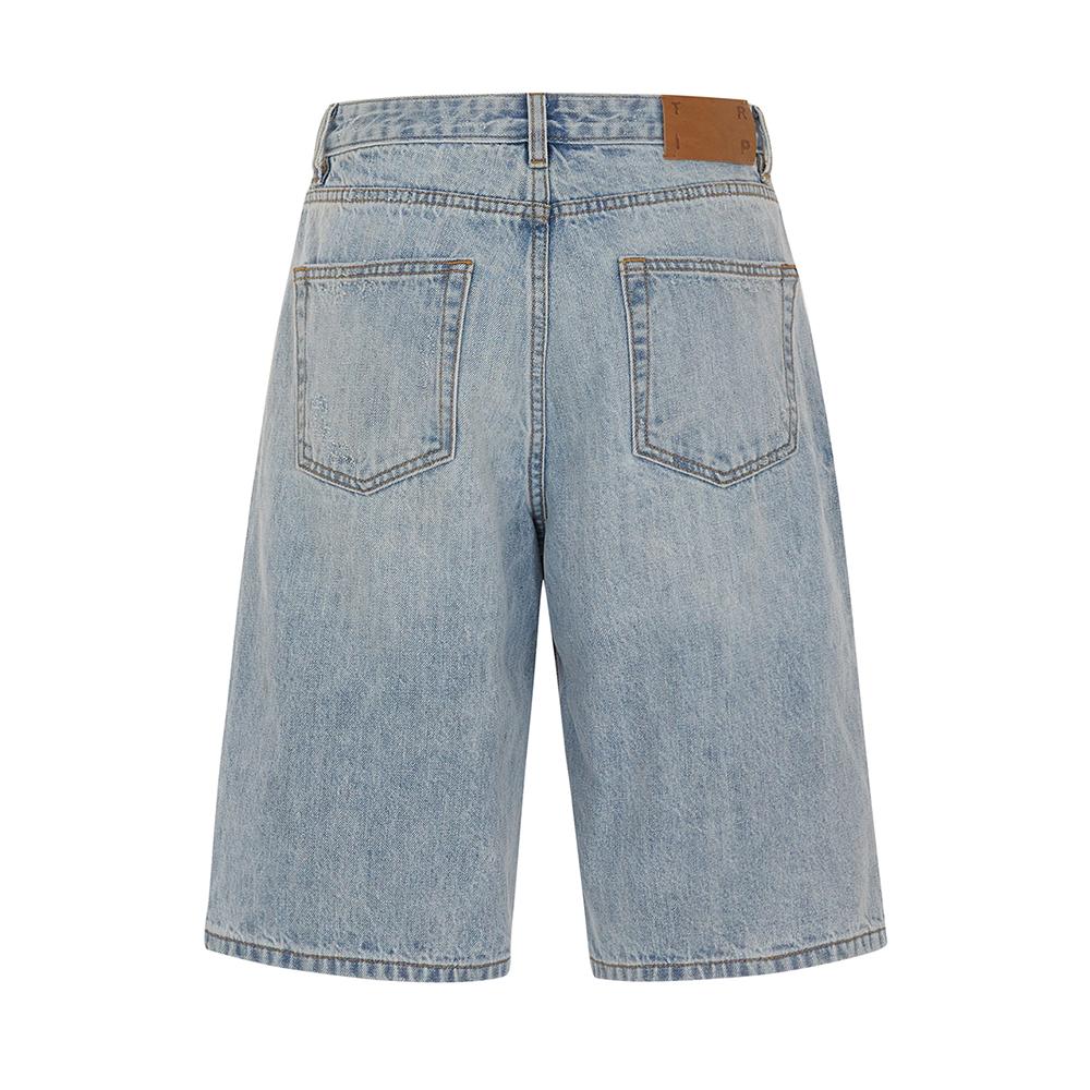 TRIPSHOP Scarf Denim Shorts