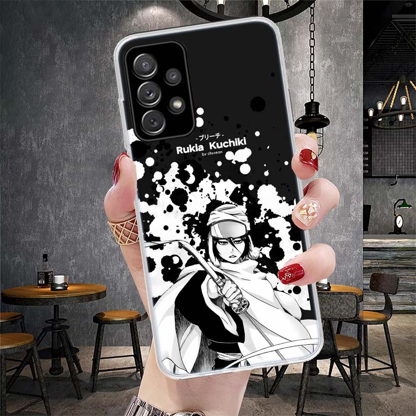 Чехол для телефона Bleach Кучики Рукия Мягкий для Samsung Galaxy A12 A22 A32 A52 A72 A02S A51 A50S A71 A70 A31 A20S Note 20 Ultra S10 A10