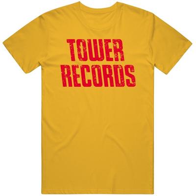 Унисекс Футболка Tower Records с потертостями