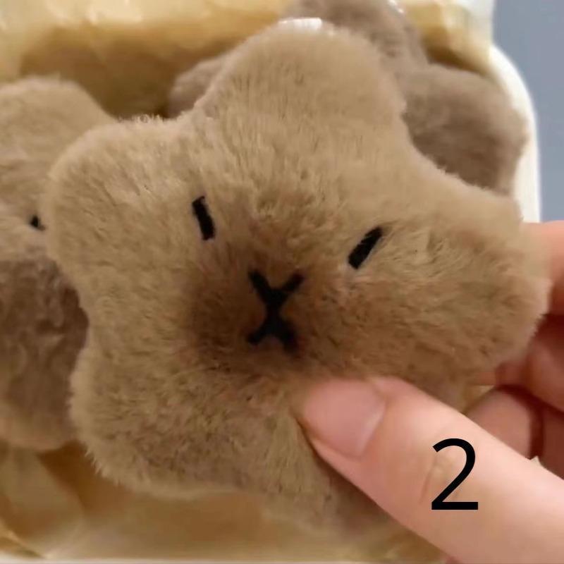 Капибара плюшевая кукла звезда пищащая игрушка мультяшная звезда брелок кулон мягкая кукла рюкзак автомобиль сумка брелок декор детские подарки