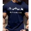 New Summer Men's Fashion T-shirt Personality Dumbbell Printed Men's T-shirt Top