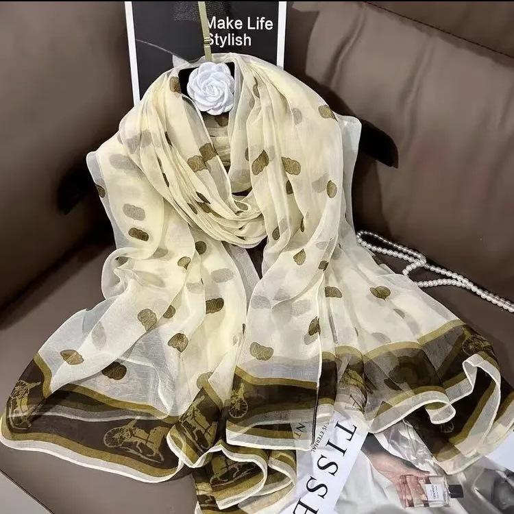 Flower Print, Casual Style, Inelastic, Windproof & Sun-Proof, Decorative, Yarn-Dyed & Printed, No Feathers, Machine Washable - Weekend Casual