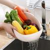 Rice Sieve Plastic Colander Kitchen Drain Basket With Handles Rice Bowl Strainer Strainer Basket Sink Drain Kitchen Tools