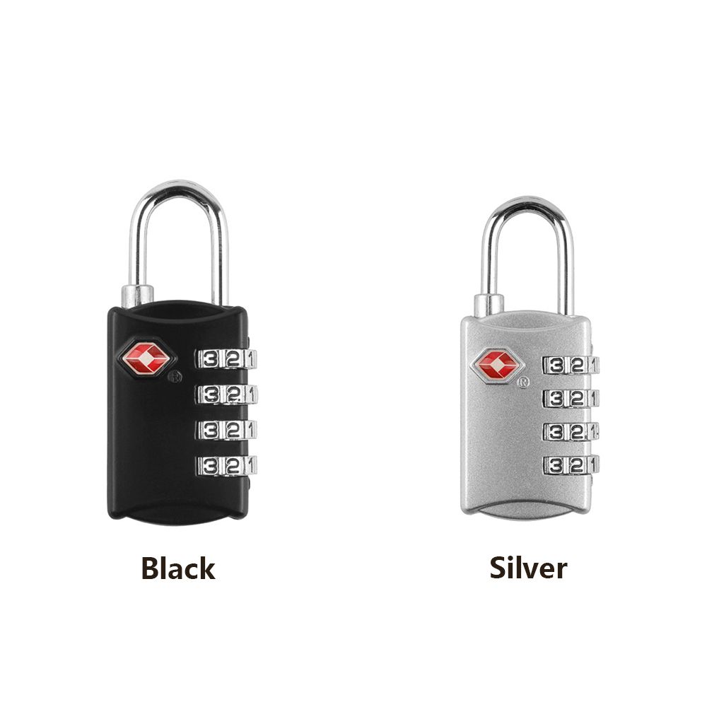 Protection Security 4 Digit Combination Lock TSA Customs Lock Anti-theft Safely Code Lock