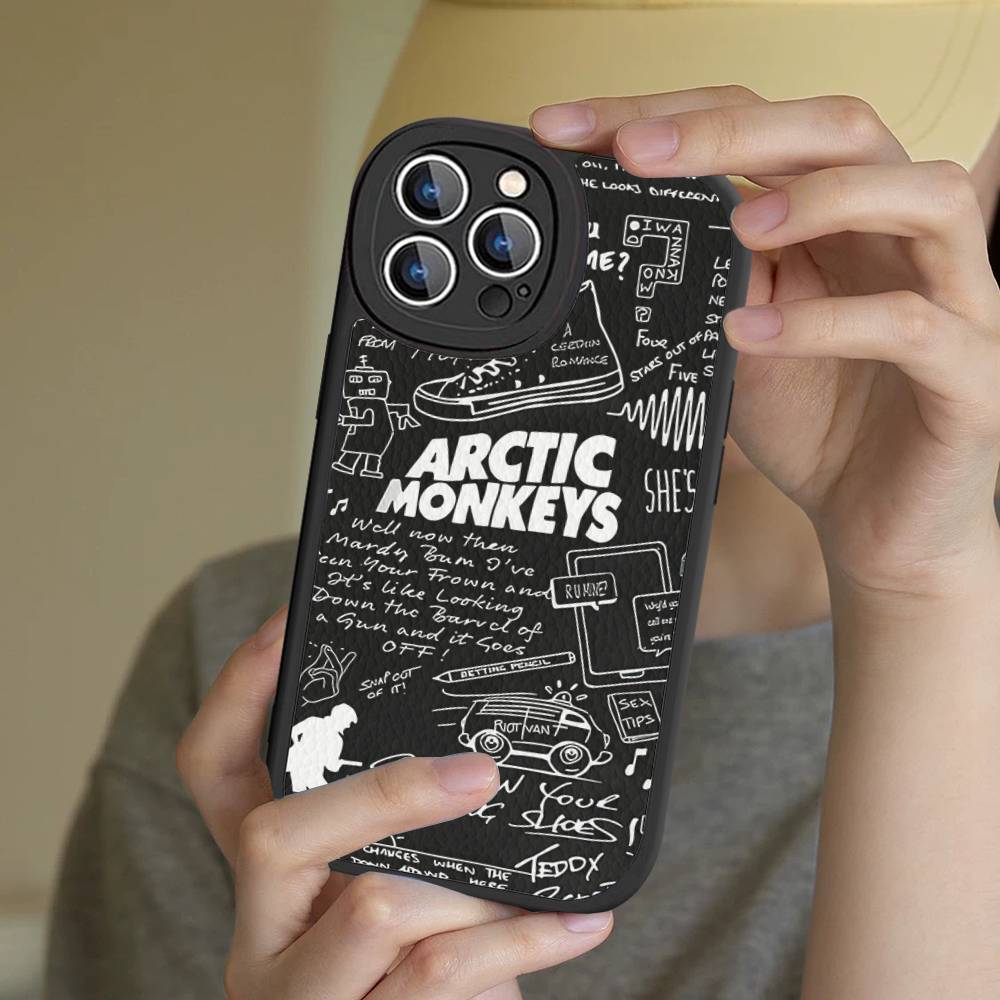 Чехол для телефона с логотипом A-Arctic M-Monkeys для iPhone 16 15 14 13 Pro Max 11 12 Plus Кожаный силиконовый чехол