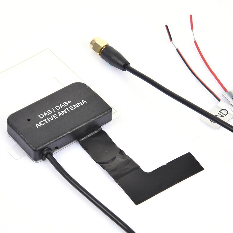 12V Glass Mount Car DAB Digital Radio Patch Aerial Antenna Adhesive Transparent Built-in Antenna European