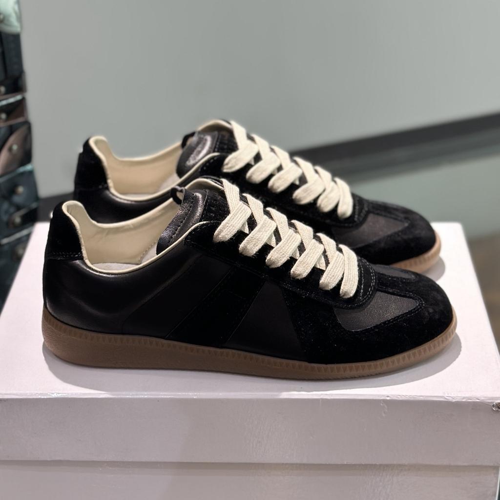 De Xun Обувь M Jila Mm6 Пара Топ Версия Ретро Мягкая Подошва Кожаная Универсальная Повседневная Спортивная Обувь Ремешок Плоская Обувь для Скейтборда