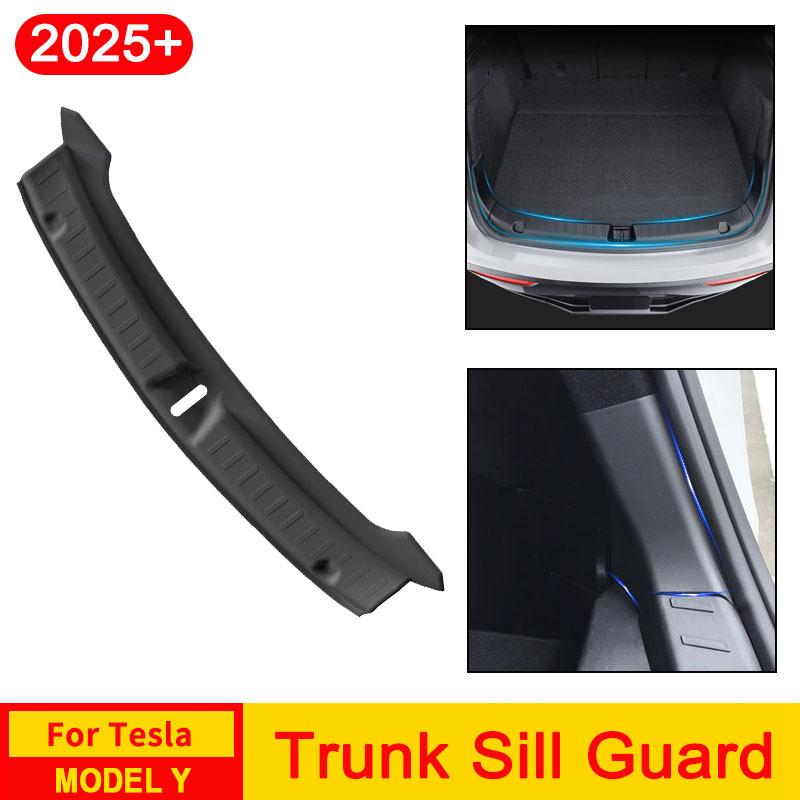 For Tesla New Model Y LAUNCH 2025 Juniper 2025+ Trunk Threshold Strip TPE Anti Scratch Protection Lid Cover Trunk Sill Guard Mat