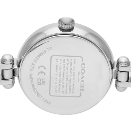 Coach CARY Kelly Watch, White Pearl Dial, Stainless Steel Quartz, 26mm, Women's, Silver, 14504005