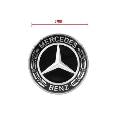 XIMZZ1 For AMG Car For Mercedes Benz AMG 57mm Star Flat Hood Bonnet Logo Emblem Badge For Mercedes Benz W204 W124 W201 W202 W212 W220 W A22
