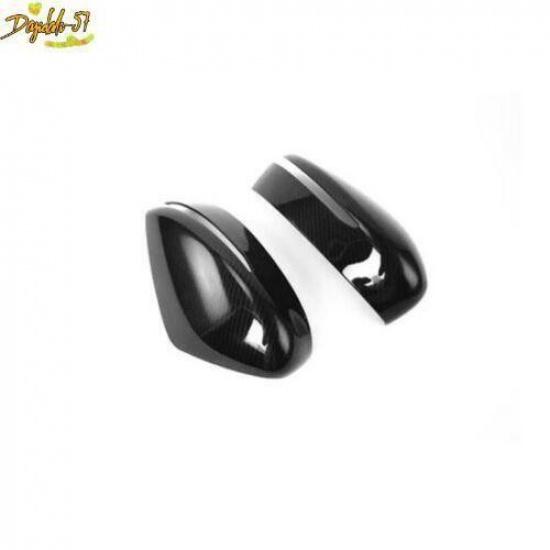 For Nissan Kicks 2017- Carbon Fiber 2X Side Rearview Mirror Cap Cover Trim