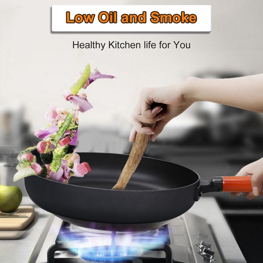 Сковорода с антипригарным покрытием Железная сковорода Железная сковорода Посуда Глубокая сковорода Железный горшок