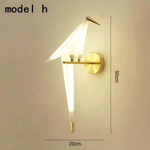 Подвесной светильник в скандинавском стиле с золотой птичьей клеткой для гостиной, спальни, оригами, птичий светильник для кухни, подвесной светильник для столовой, бумажные светильники для дома