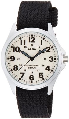Часы Seiko AQPK401 Alba Кварцевые Спортивные Черные Полностью Люминесцентные Мужские Часы,