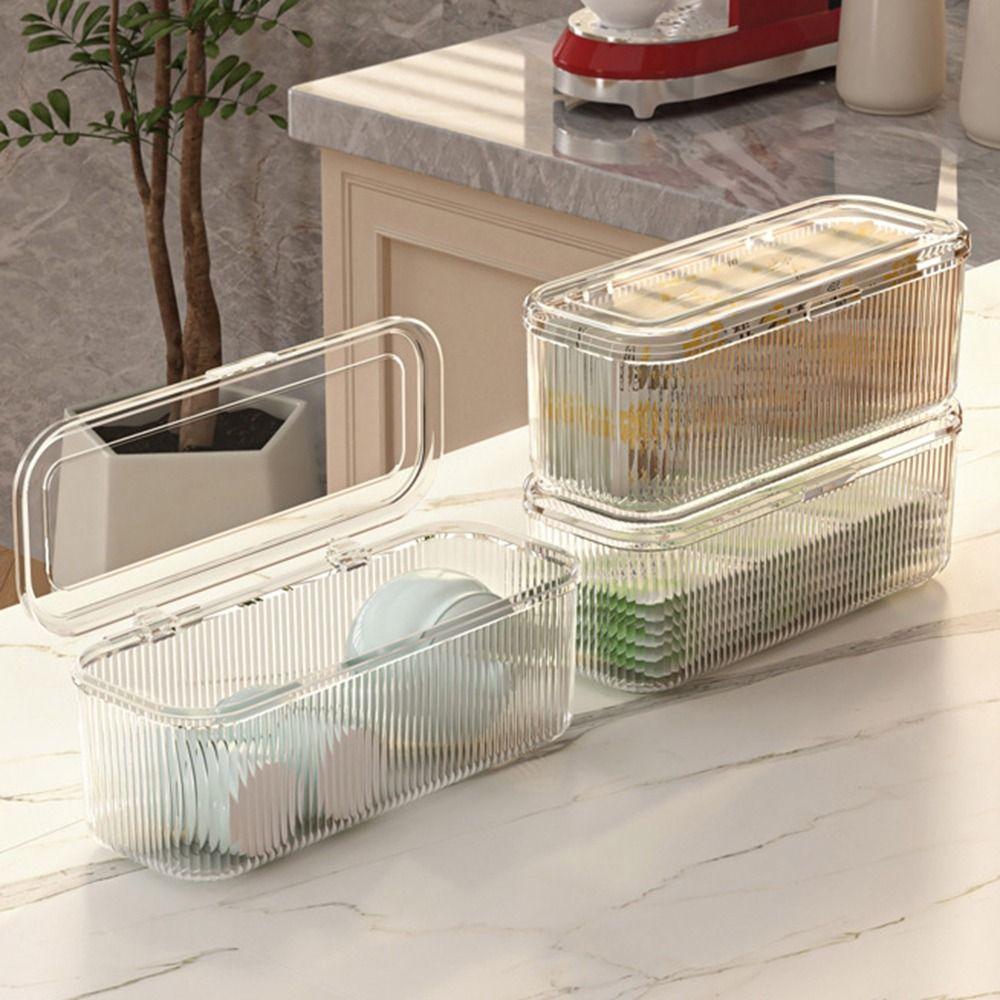 Acrylic Coffee Capsule Storage Box Flip Top Cosmetic Brush Organizer Tea Bag Storage Box for Home