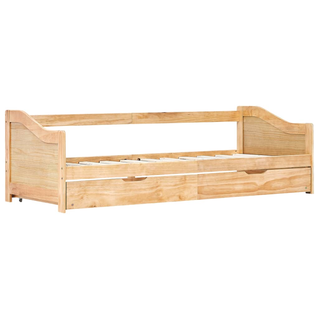 Extendable Sofa Bed Frame Pine Wood 90*200 cm