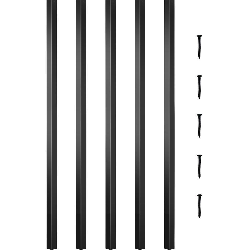 VEVOR Deck Balusters, 101 Pack Metal Deck Spindles, 26"x0.75" Staircase Baluster With Screws