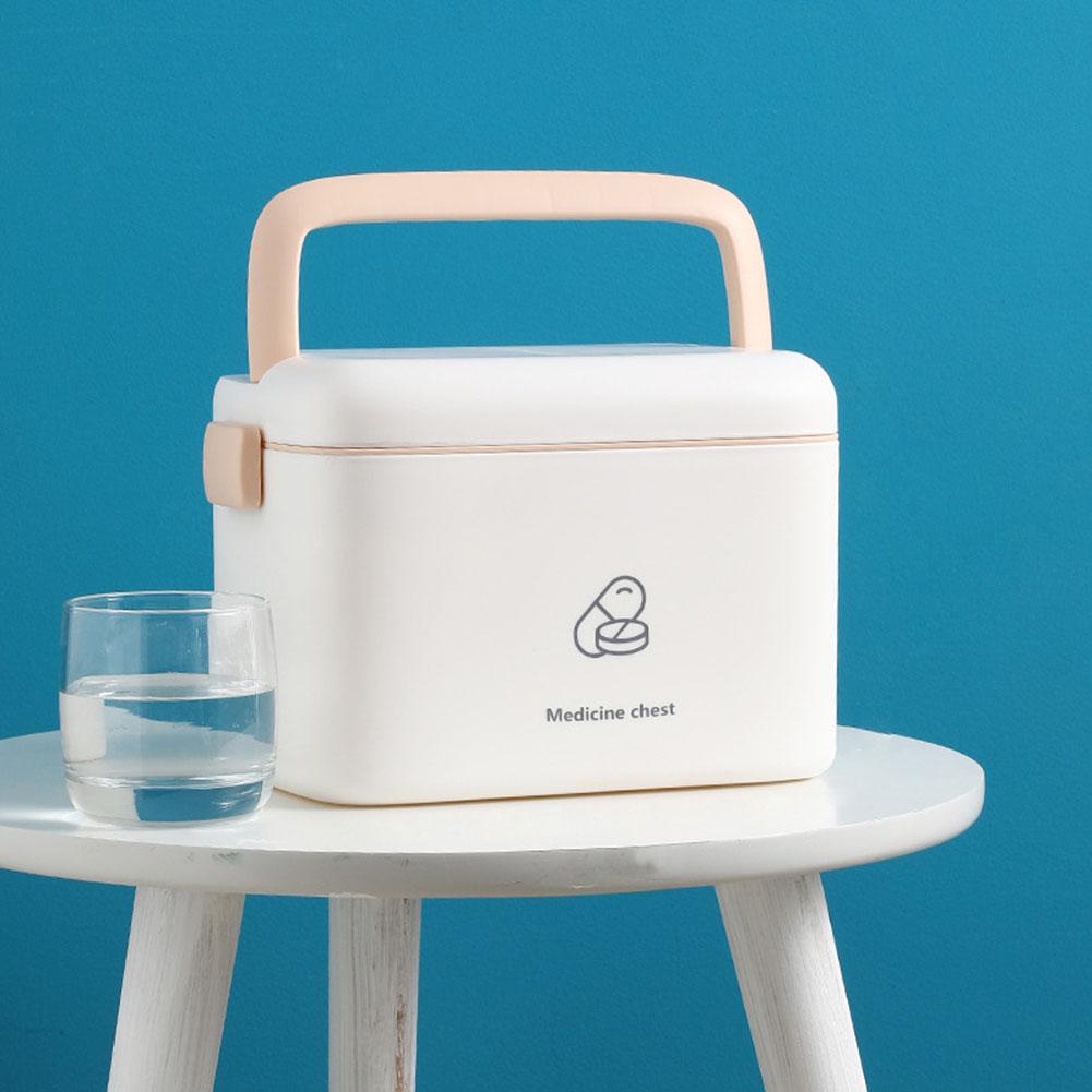 Большая вместительная семейная аптечка, дорожный футляр для таблеток, простая коробка для хранения, пластиковый контейнер для первой помощи, семейная аптечка