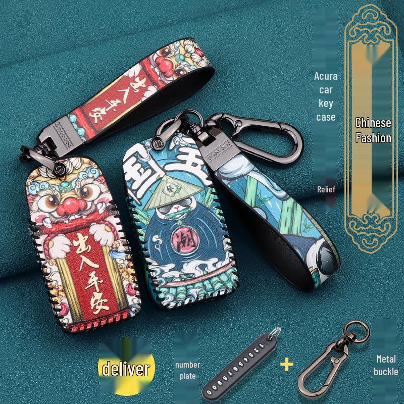 Чехол для ключей Acura CDX/RDX/MDX/NSX/TLX - Защитная оболочка унисекс с дизайном в национальном стиле