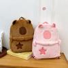 Kawaii New Capybara Plush Backpack for Women Versatile Cartoon Funny Capibala Bag Large Capacity Tote Bag Gift
