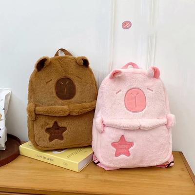 Kawaii Новый плюшевый рюкзак Capybara для женщин, универсальная мультяшная забавная сумка Capibala, большая вместительная сумка-тоут, подарок