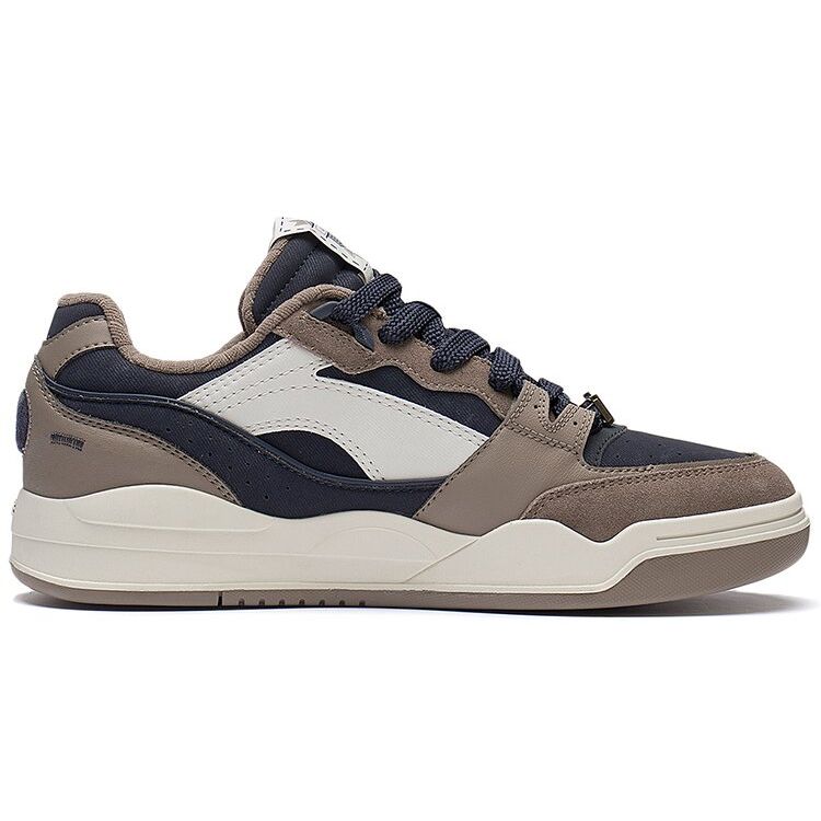 Li Ning Moon White Dream Theme Толстая подошва, увеличивающая рост, нескользящая, износостойкая, легкая, низкая, для скейтбординга, мужские кроссовки, коричневые AGCS251-4