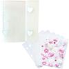 Abon Abon Sticker Book with 6 Stickers Size Fits In a Small Heart Purikura Transparent Folder with Favorite Colors Peel-Off [A8 Bag] (White)