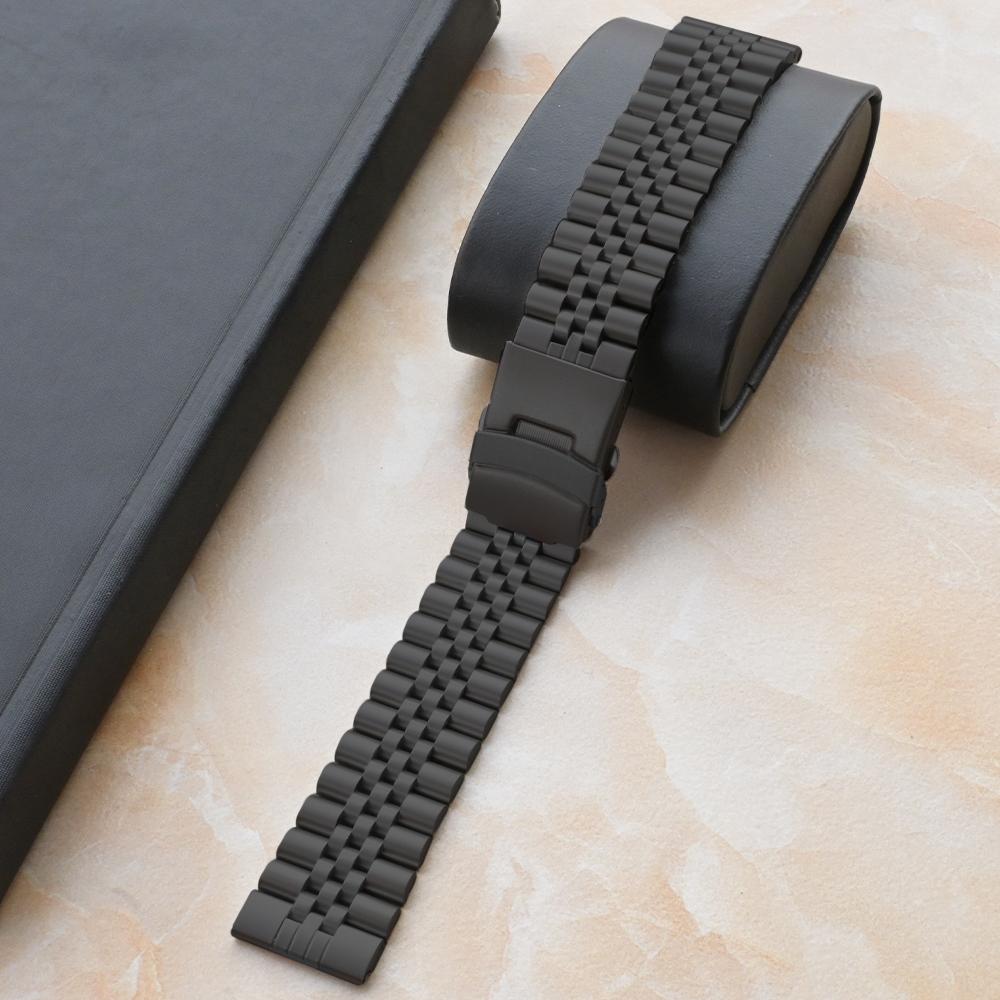 Black Orange Stainless Steel Band for Oneplus Watch 3 2 2R Luxury 22mm Metal Strap for Huawei Watch 4 4 Pro GT 4 GT 5 Pro 46mm