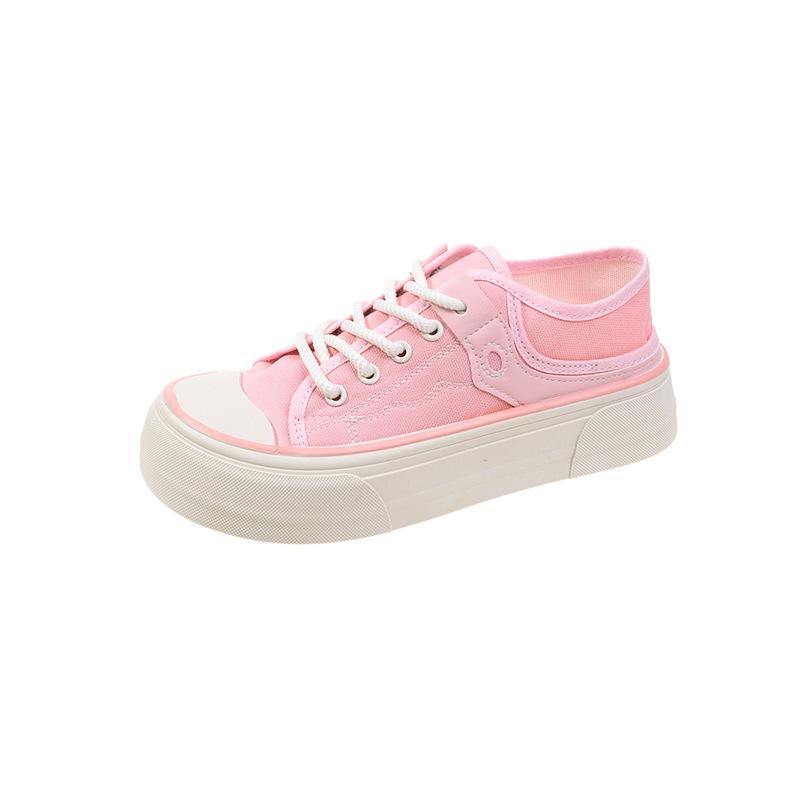 Парусиновые туфли женские ретро туфли с большой головой весна-лето 2025 в корейской версии повседневные спортивные туфли длиной два с половиной дюйма