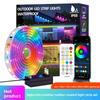 Tira de luces LED RGB inteligente con control por app y sincronización de música para exteriores