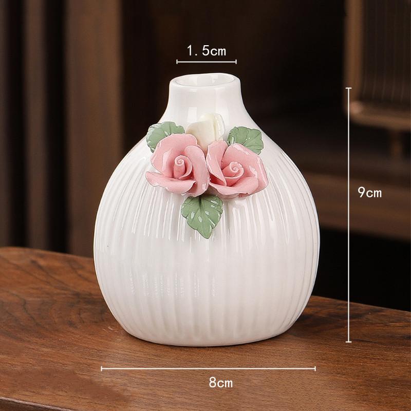 Мини-ваза, керамическая ваза, тисненый цветок, фарфор, ручная работа, цветочная композиция, аксессуары, гидропоника, террариум, украшение дома