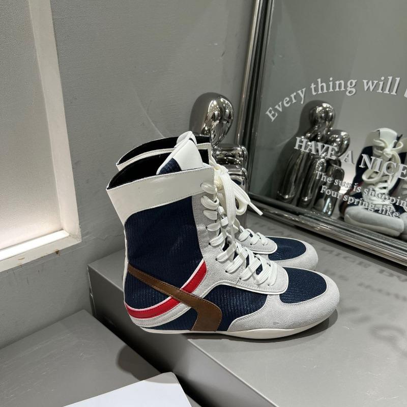 Серия Miu увеличение внутренней высоты повседневные кожаные боксерки женские легкие и удобные дышащие спортивные ветрозащитные цветная комбинация высокий верх