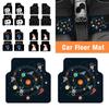2/4 шт. моющийся модный автомобильный напольный коврик с рисунком из мультфильма, универсальный противоскользящий пылезащитный протектор, водонепроницаемый передний и задний напольный коврик