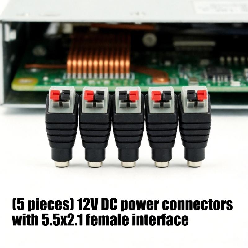 Разъемы питания DC5.5x2.1 мм (мама) DC12V Бочонки к клеммной колодке для стабильного подключения электронных устройств