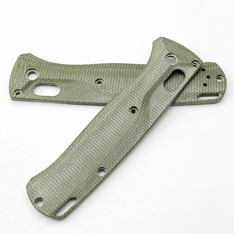 1Pair Micarta Material Folding Knife Handle Patches Scales Grips for Bugout 535 Knives DIY Making Accessory Shank Part