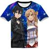 Аниме Sword Art Online Kirito SAO 3D Printed Футболка для взрослых Косплей Смешные Быстросохнущие Крутые Футболки с Коротким Рукавом Топы