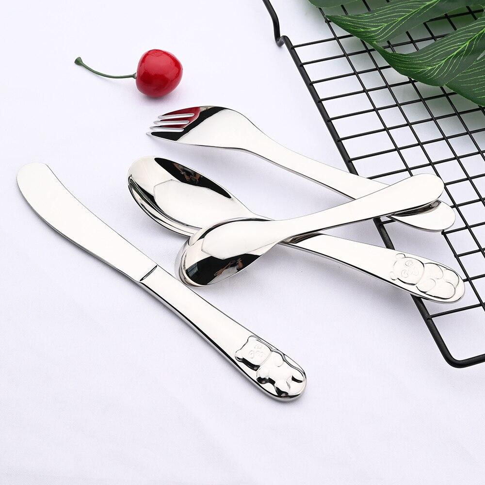 8 шт./2 компл. столовых приборов, набор столовых приборов из нержавеющей стали 304, мультяшный милый нож, вилка, столовые наборы, плоская посуда, набор посуды