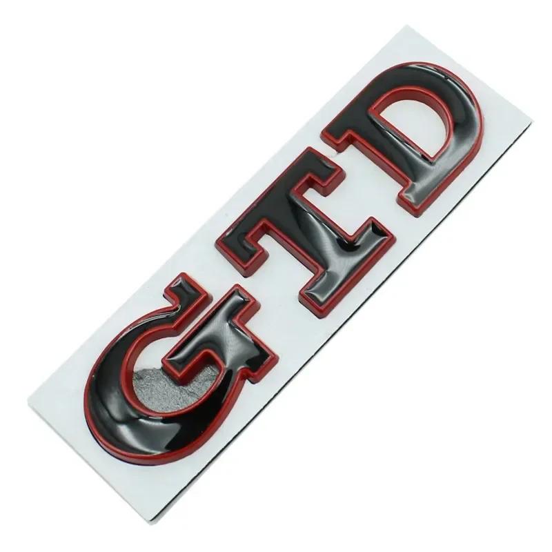 3D Металлическая эмблема GTD для автомобиля, наклейка на багажник, эмблема на решетку радиатора для Polo GTD MK4 MK5 MK6 MK7 Golf 4 5 6 7, автоаксессуары
