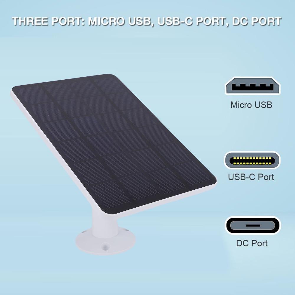 2pcs 4W Solar Charging Panel DC 5V Wireless Camera Solar Panel For Security Camera