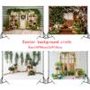 Easter Party Background Photography Backdrop Rabbit Colored Eggs Baby Photographic Photo Studio Props