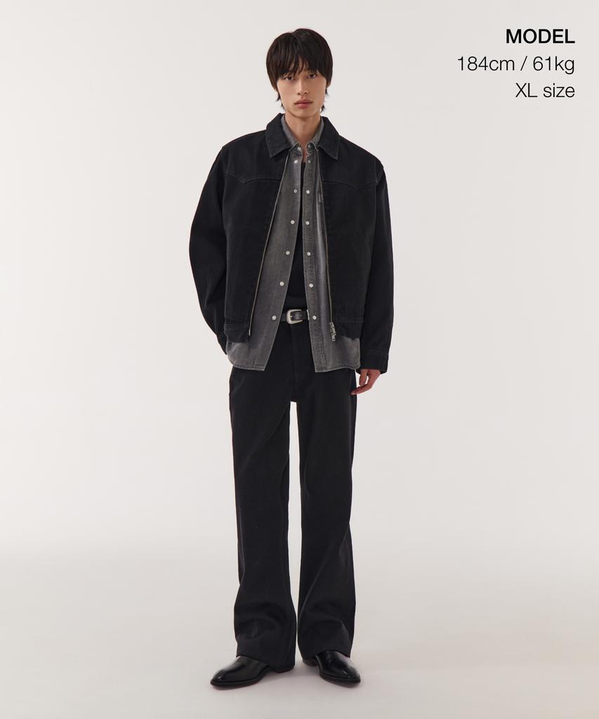 Musinsa Standard Denim Zip-Up Western Jacket [Black]
