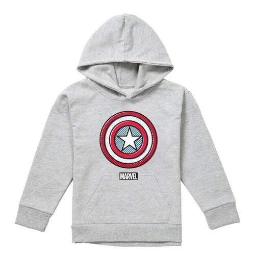 Captain America Childrens/Kids Ziptone Shield Heather Pull Over Hoodie