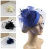 Feather Small Fedoras Headwear Headband Flower Veil Hair Clips Women Mini Mesh Hat Dinner Party
