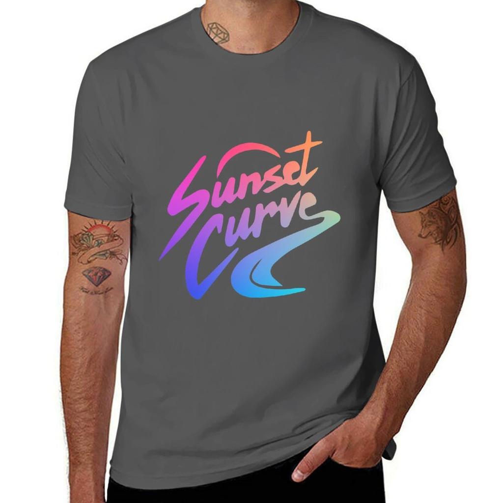 Футболка с логотипом Sunset Curve из сериала «Джули и Фантомы» Стильный принт Короткий рукав
