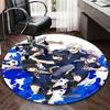 1pc Anime Design Soccer Team Round Carpet - Office Chair Mat, Non-Slip Rug for Home Decor, Living Room