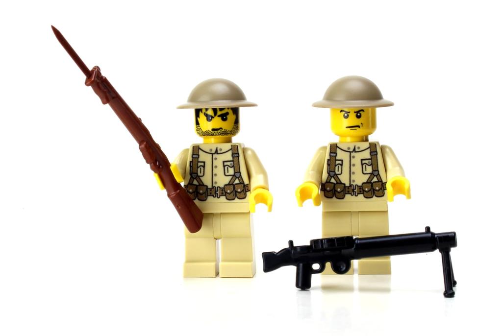 Battle Bricks WW1 US Infantry Doughboy Soldier Set of 2 Minifigures (World War II)