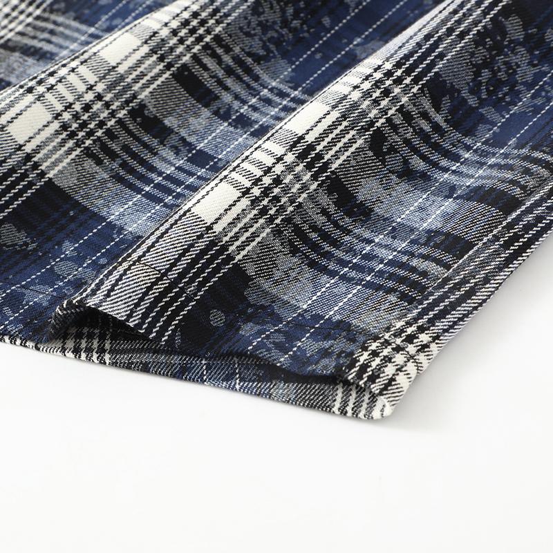 Vintage Plaid Shirt Oversized Outerwear Man Jackets Plus Size 4XL-11XL Casual Long Sleeve Top